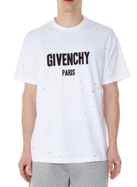 givenchy hole shirt|Givenchy t shirt men sale.